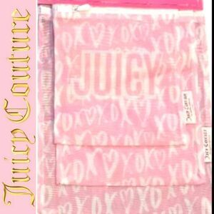 Juicy Couture Home Juicy XO Logo Set of 3 Mesh Wash Bags